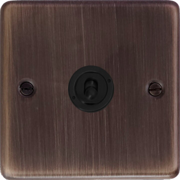 contour antique copper toggle switch (1 gang) front fc20825