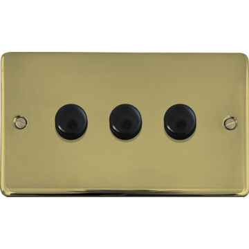 contour black bronze led dimmer (3 gang) front fc20825