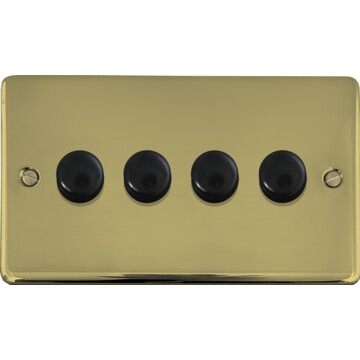 contour black bronze led dimmer (4 gang) front fc20825