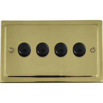 trimline black bronze led dimmer (4 gang) front fc20825