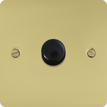 flat black bronze led dimmer (1 gang) front fc20825