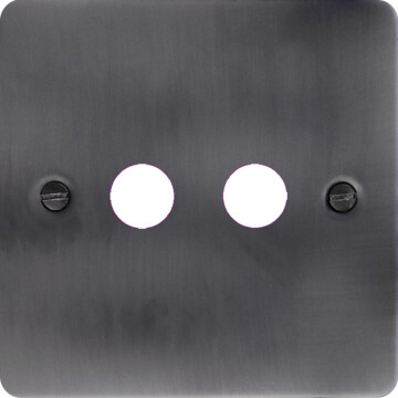 Flat Slate Effect Toggle Grid Plate (2 Gang)