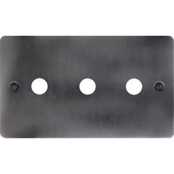 Flat Slate Effect Toggle Grid Plate (3 Gang)