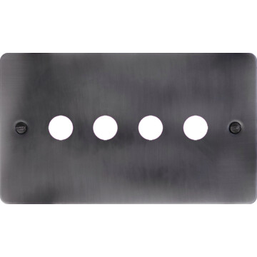 Flat Slate Effect Toggle Grid Plate (4 Gang)