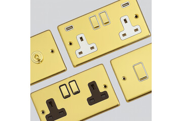 Contour Polished Brass Unlacquered Sockets and Switches-CBULCat