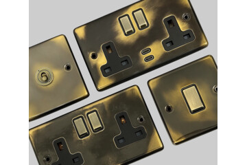 Contour Aged Brass Sockets and Switches-CANCat