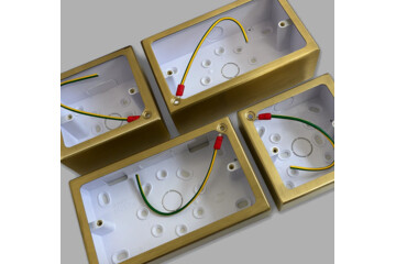 Satin Brass Pattress Boxes-SBPAT