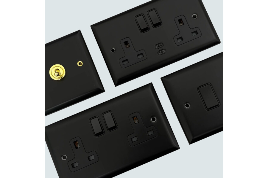 Spectrum Black Sockets and Switches from Socket Store