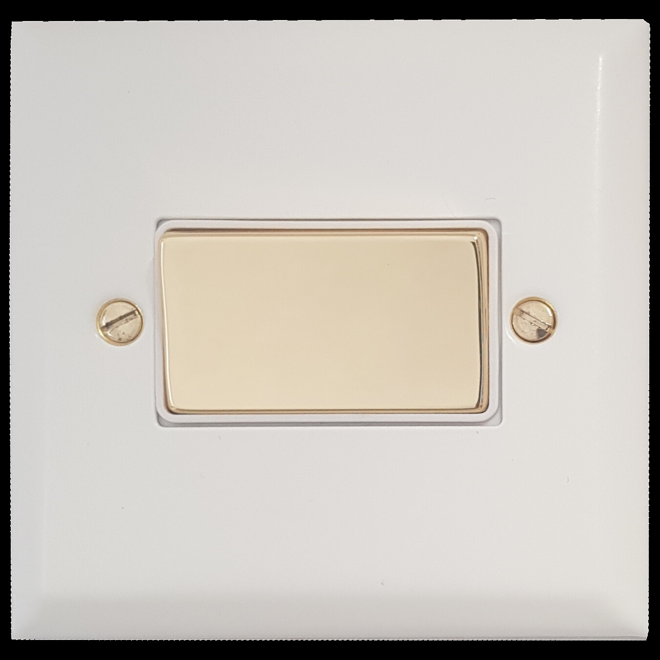 G+H Spectrum White Fan Isolator Switch (White insert/ Polished Brass Switch)
