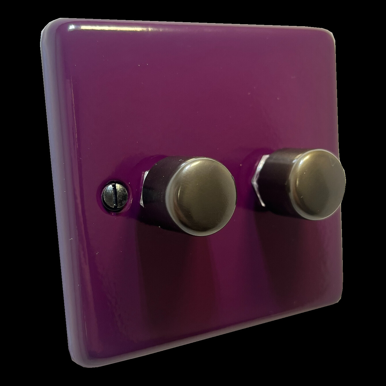 G+H Contour Purple Push LED Dimmer (2 Gang/250W) from Socket Store