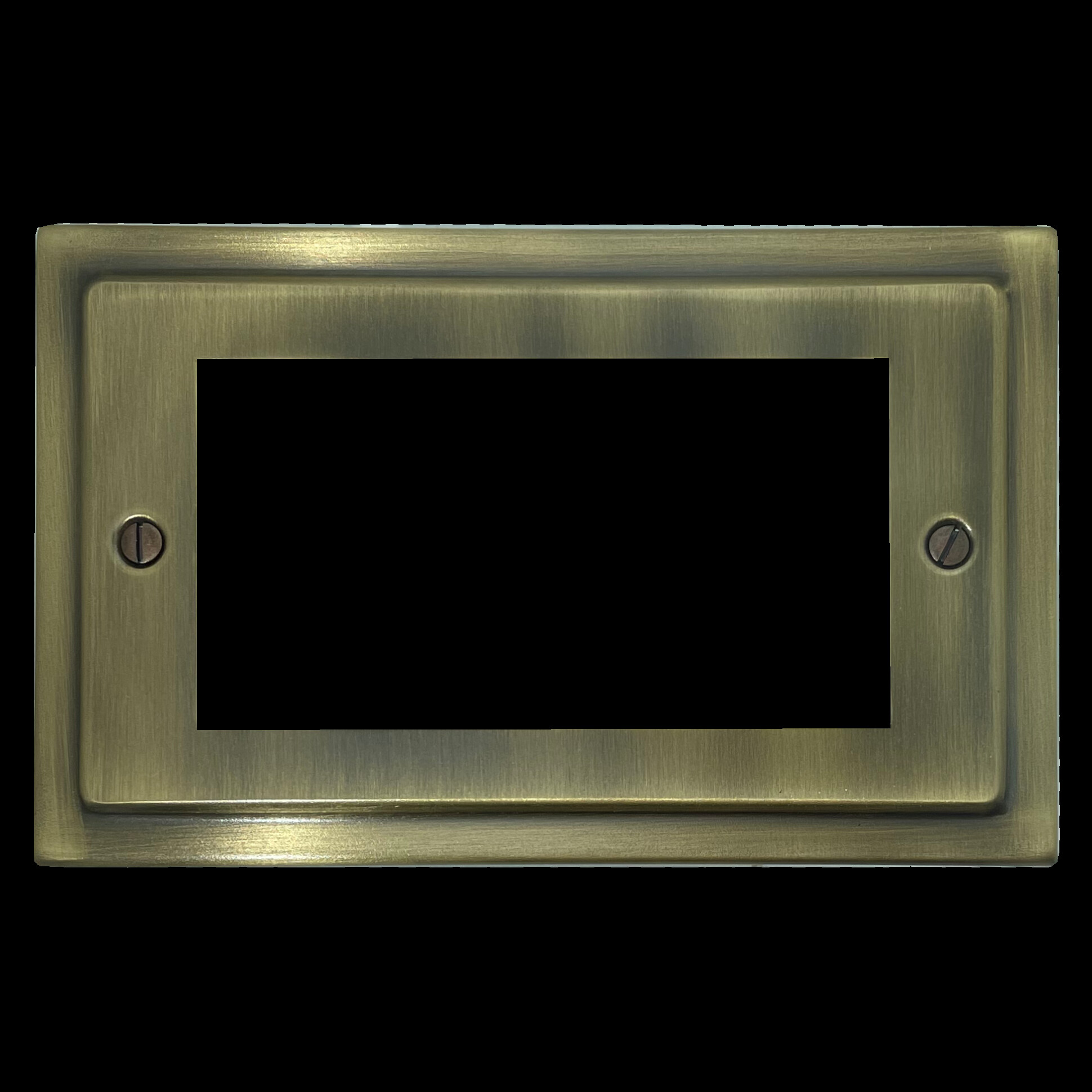 G+H Victorian Light Antique Brass Modular Plate (4 gang No modules)