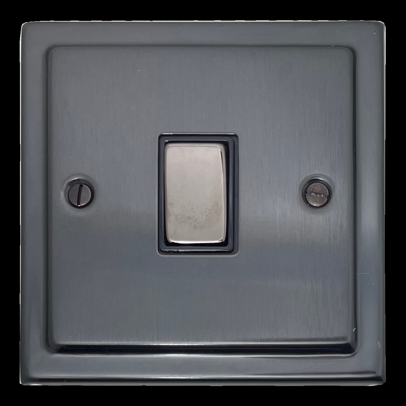 G+H Black Bronze Light Switch (1 Gang/Black Nickel Switch/Black Insert)