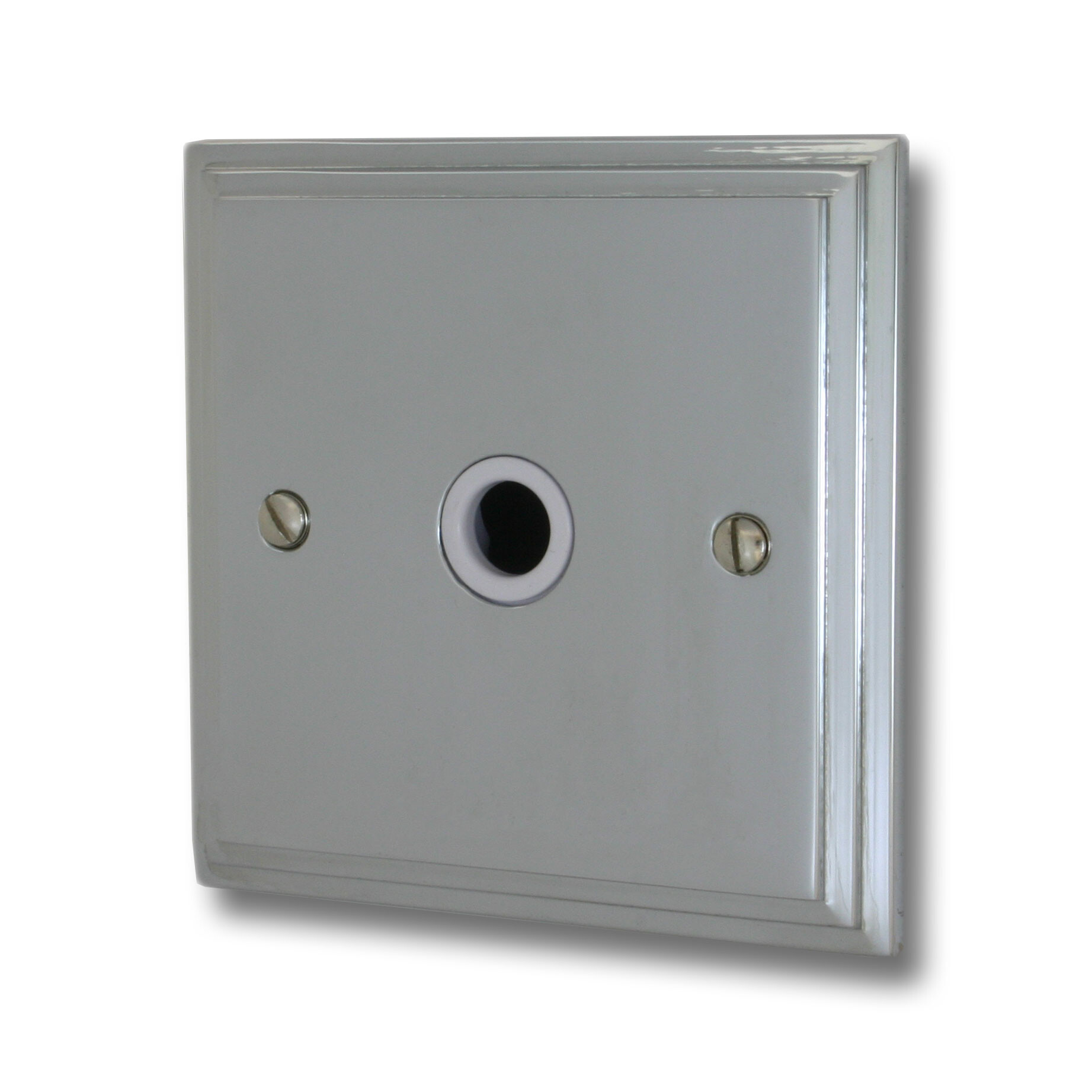 G+H Victorian Polished Chrome Flex Outlet (White Insert)